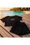 Asymmetric Collar T-Shirt and Shorts Set - 2