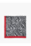 Zebra Patterned Square Shawl
