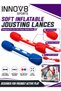 Jousting Challenge Set for Kids Ages 5+, 2 Inflatable Jousting Lances with Dual Handles and 2 Wooden Balance Boards for Two-Player Active Play, Balance and Coordination Family Match Game - 4