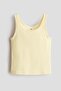 Ribbed cotton vest top
