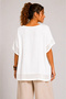 Women's White Linen Sequin Star Detailed Bohemian Loose Mercerized Blouse Openwork Comfortable Fit Pinterest - 3
