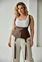 Plus Size Brown Women's Belt Corset Style Strap Tassel Detailed Leather - 5