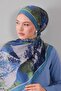 Blue Leaf Pattern Moos Chrep Shawl - 3
