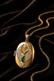 Steel Embossed Figured Picture Framed Necklace - 4