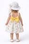 Baby Girl Floral Patterned Dress Hat Summer Dress Back Bow Detail Cotton 2 Piece Set - 2