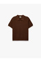 Short Sleeve Button Detailed Polo Collar Knitwear School T-Shirt - 5