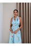 Halter Neck Open Back Floral Dress - 2