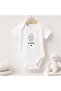 100% Cotton Can We Hug It a Little More Baby Bodysuit Envelope Collar Short Sleeve - 2