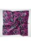 Cotton Polyester Soft Scarf Blue Fuchsia Large Daisy Patterned Tok Duruşlu 90X90 - 5
