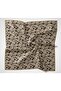 Cotton Polyester Soft Scarf Dark Black Flora Patterned Non-Slip Textured 90X90 - 5