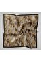 Shiny Textured Scarf Smoked Caramel Tone Geometric Patterned Water-Repellent Shiny 90X90 - 6