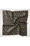 Cotton Polyester Soft Scarf Black Flora Patterned Non-Slip Textured 90X90 - 5