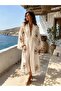 Muslin Cotton Kaftan Bathrobe, Beach, Pool, Summer, Winter Bathrobe Unisex-Brown Eye