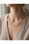 Beaded Women's Necklace Gold Tube Bead Detailed Bone Vintage Jewelry