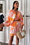 Women's Clothing Multi Patterned Modal Long Sleeve V-Neck Set - 6