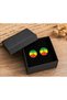Handmade Wooden Peace Symbol Rasta Colorful Round Earrings – Bohemian Women's Earrings - 2
