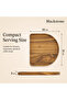 Acacia Wood Serving Tray 35 × 31 × 2 cm, Wooden Platter for Cakes, Desserts, Fruits, Pastries and Snacks, (D-Shaped) - 2
