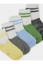 Pack of 5 - Girls Striped Cotton Blend Socks - 3