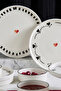 Premium 11-Piece Black Hearts Breakfast Set with Stand - 2