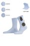 Egyptian Women's Cotton 4 Pairs Motif Patterned Socks Blue