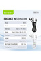 CB-365 3-In-1 Fast Charging Cable Nylon Braided 3A 480Mbps Data Transfer For Type-C/Micro/iPhone - 8