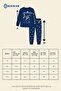 Boy's Cotton Crew Neck Space Printed Long Sleeve Pajama Set 9662 Navy Blue - 4