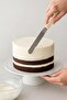 3-Piece Cake Spatula Set, Stainless Steel, Black-White-Grey Handle, for Spreading Cream and Decorating - 2