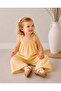Yellow Plaid Poplin Fabric Straps Girls' Two-Piece Set & Jumpsuit - 3