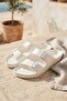 Daily Comfortable Garden Pool Beach Slippers Women's Slippers Double Buckle White - 5