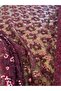 Burgundy Sequin and Embroidered Tulle Brode Fabric |   Sparkling Dress, Skirt, and Kaftan Fabric - 2