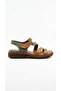 Khaki-Multi Women's Genuine Leather Sandals 213.S-024-24425 - 3