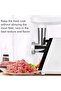 Meat Grinder Electric, Heavy-Duty 2500W, Stainless Steel Blades and Plates, with Sausage Stuffer and Kubbe Kit, for Home Kitchen and Commercial Use, White - 2