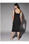 Square Neck Knitwear Midi Dress - 5