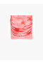 Slim Fit Strapless Collar Draped Stone Detailed Floral Tulle Blouse