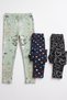3-Pack of Tights for Girls, Colorful Patterned Tights, Cotton, Flexible, Daily Wear Tights, Ages 2-13