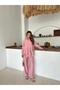 Women's Shirt with Beaded Embroidery on Front and Sleeves, Oversize Pants, Sizeable Suit - 8