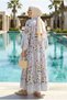 Women's Wild Flower Patterned Hijab Dress