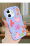 Infinix Hot 50I Compatible Case Camera Protector Blue Silicone Couple Phone Case Butterfly Pattern
