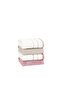 Harmony 4-Piece 100% Cotton Hand & Face Towel Set - Beige/Dry Rose - 4
