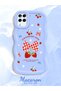 Samsung Galaxy M12 Compatible Case Camera Protector Blue Silicone Couple Phone Case Strawberry Pattern - 2