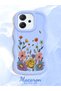 Oppo Reno 14F Compatible Case Camera Protector Blue Silicone Couple Phone Case Floral Pattern - 2
