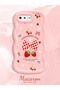 iPhone 8 Plus Compatible Case Camera Protector Pink Silicone Couple Phone Case Strawberry Pattern - 2