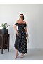 Viscose Fabric Madonna Collar Women's Long Dress - 6