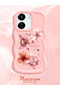 Poco C65 Compatible Case Camera Protector Pink Silicone Couple Phone Case Floral Pattern - 2