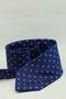 Navy Blue Polka Dot Pattern Italian Silk Tie Ik2515 - 5