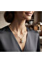 Vip Clavicle Chain Rhinestone Stone Steel Necklace - 2