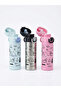Patterned Children's Water Bottle - 450 Ml. 316L Stainless Steel - 4 Hours Hot, 6 Hours Cold with Thermos - with and Without Straw for Direct Drinking - Shotay St-9513 - Prindog - 2