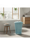 Plastic Laundry Basket with Lid - 60×45 cm - Light Blue - 3