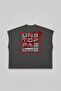 Gym Athlete Unstoppable Printed Oversize Worker Boxy Fit Sleeveless Crew Neck T-Shirt - 2