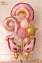 Bohemian Rainbow and Butterfly Concept Balloon Set 13 Pieces